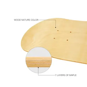 لوح تزلج مخصص 7 طبقات مقعر عميق الخشب لوح تزلُّج فارغة سطح لوحة تزلج