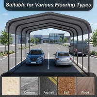 Grandes structures de carport commerciales modernes en acier robuste, entièrement métalliques, avec cadre thermolaqué, kits de construction du fabricant chinois