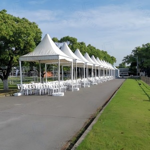 Tenda a Pagoda con Tetto a Punta per Fiere all'Aperto, Stand Espositivo Bianco per Eventi Tecnologici - Product Image 1