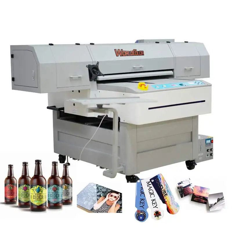 Printer flatbed UV9060 multifungsi mesin printer uv dtf untuk cangkir botol kaca pena cetak uv dengan Putar
