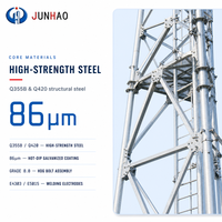 Pabrik Menara Baja Galvanis Celup Panas Produksi Turnkey 25m 35m 45m Produsen Perakitan Menara Base Station