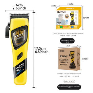 Cortadora de Pelo Inalámbrica KEMEI Km-1883, Eléctrica, 9000 RPM, Cuchilla de Alta Calidad, 2500 mAh, Base de Carga USB, Fábrica de Cortadoras de Pelo - Product Image 2