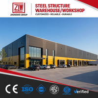 Edificio Prefabricado Moderno de Acero ZW para Almacén, Hangar, Cochera y Taller - Tamaño Personalizable