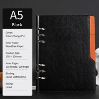 Cuaderno de Negocios Grande A5, Tapa Dura, con Páginas Rayadas y Portaplumas, para Minutas de Reuniones Detalladas y Notas de Proyectos