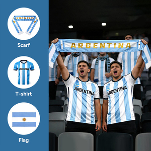 Écharpe de supporter d'Argentine de football nord-américain Gahumi 2026, fabriquée en usine, écharpe de supporter personnalisée, impression polyester, écharpes de supporter - Product Image 2
