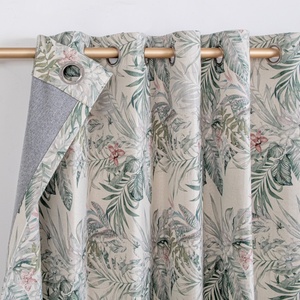 Cortinas de lino cruzadas opacas de poliéster 100% personalizadas, nuevo diseño, 280 de ancho con estilo liso, estilo tejido de tela similar al algodón - Product Image 2