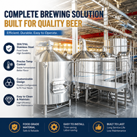 Peralatan Pembuatan Bir Hemat Energi 1000L 1500L 2000L Sistem Pembersihan CIP Otomatis Penuh & Kontrol PLC untuk Mikro Brewery