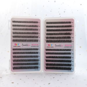 Pestañas Postizas <span class=keywords><strong>en</strong></span> Racimo Hechas a <span class=keywords><strong>Mano</strong></span>, Extensiones de Pestañas <span class=keywords><strong>en</strong></span> Segmentos Individuales, Cabello Sintético de 0.07mm de Grosor, Pestañas <span class=keywords><strong>en</strong></span> Racimo Individuales - Product Image 3