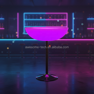 Portable LED Light Bar <strong>Tables</strong> Chairs for Outdoor Patio Decorative Plastic Furniture for Restaurants Coffee Shops Events - Product Image 4