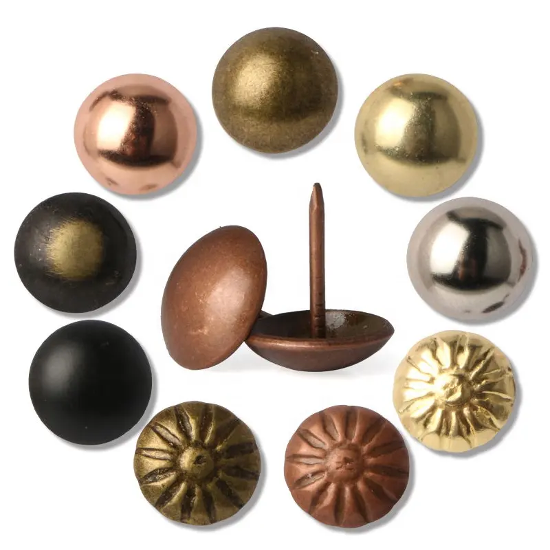 Factory Direct Selling Foam Nails Decorative Nails Hot Selling Sofa Round Pushpins and Antique Copper Foam Nails