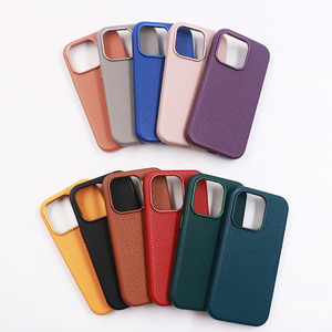 Tùy Chỉnh <span class=keywords><strong>Rugged</strong></span> Pebble Da Trường Hợp Điện Thoại Cho <span class=keywords><strong>Iphone</strong></span> 14 15 Pro - Product Image 6