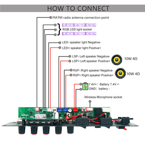 Altavoz con Trolley, Amplificador de Potencia, Módulo Reproductor <span class=keywords><strong>MP3</strong></span>, Micrófono Inalámbrico, Baterí<span class=keywords><strong>a</strong></span> de 7.4V, 2x10W - Product Image 3