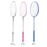 Raquette de badminton ultra-légère 8U 60g, entièrement en fibre de carbone, raquette individuelle pour adultes, durable et à haute tension, type attaque