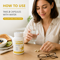 Complément alimentaire en capsules de lutéine et de zéaxanthine, formule OEM Daily Eye Nutrition, 60 unités, bien-être quotidien, utilisation facile.