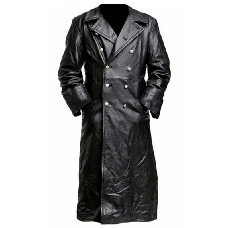 Gothic Leather Trench Coats Stylish Durable Outwear