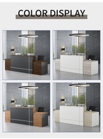 Bureau de réception en forme de L moderne et luxueux, surface solide, mobilier de bureau commercial pour hôtel, bureau, hôpital, supermarché
