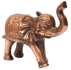 Statue d'éléphant indien décoratif en métal, 366 - Product Image 3