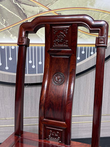 レッドサワーブランチウッド明式シンプルローズウッド家具ふわふわダルベルギア長方形ダイニングテーブルチェア7点セットほぞ穴 - Product Image 5