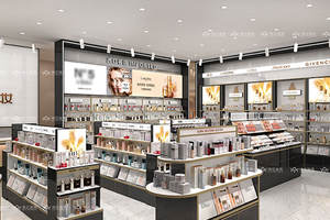 02-DYaS022 decorazione negozio di cura della pelle vetrina Design Les classifices serie nera per cosmetici Display mobili - Product Image 5