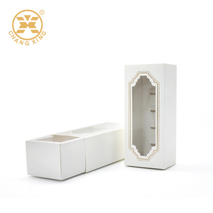Custom Made Luxury Design Printed Box Container Unique Gold Stand Sliding Open Mooncake Macarons Box