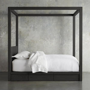 Мебель для спальни в античном стиле, кровать с балдахином, облицовкой из массива дерева грецкого ореха. - Product Image 4