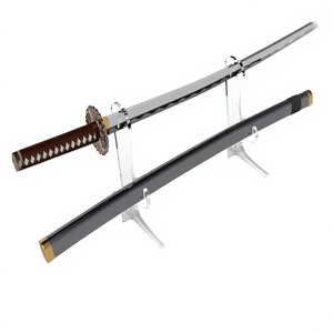 Support de présentation pour <span class=keywords><strong>katana</strong></span> en acrylique transparent à double niveau, support de sabre transparent autoportant pour collection de lames de samouraï et décoration de table - Product Image 1