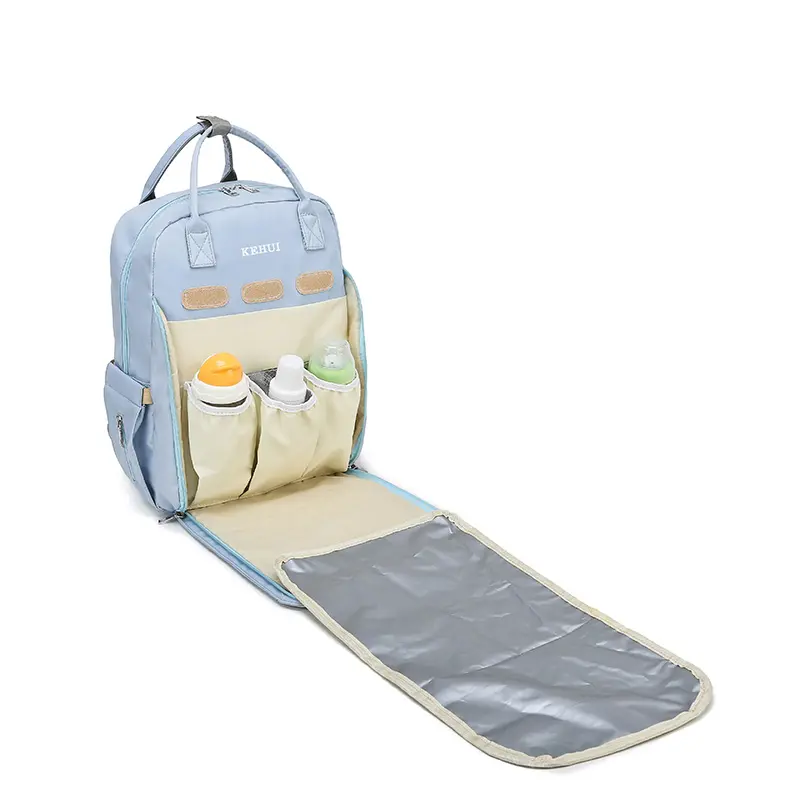 Wet Crib Bed Mommy Bag Baby Nappy Diaper Mummy Backpack Bags USB Large Capacity Mom Portable Folding Multifunctional Waterproof