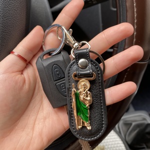 Llaveros de San Judas Tadeo de <span class=keywords><strong>Oro</strong></span> Nuestra Señora de Guadalupe Patrona de México Regalo Religioso Llavero Dorado de San Judas - Product Image 5
