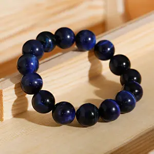 Duvei pulseira de olho de tigre azul, 4/6/8/10/12/14mm, aaa + pedra preciosa natural, bracelete para personalização