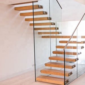 <span class=keywords><strong>Escalier</strong></span> droit de style industriel PRIMA avec barrière <span class=keywords><strong>en</strong></span> verre transparent et main courante <span class=keywords><strong>en</strong></span> métal personnalisé - Product Image 1