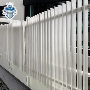 2024 Popular Modern Privacy Black Coated Matting Fence Outdoor Ornamental Aluminum Fence Blade Fence Panels