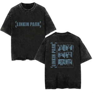 T-shirt vintage lavata per il 20° anniversario dei <span class=keywords><strong>Linkin</strong></span> Park Meteora, maglietta casual unisex della band rock - Product Image 2