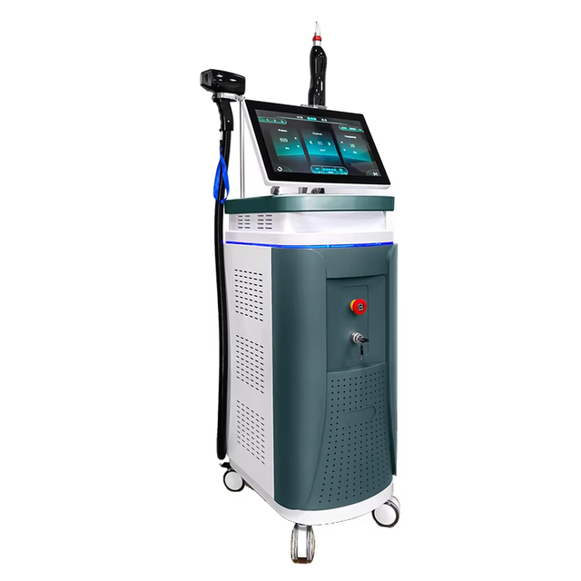 High Power 1200W Stationary Diode Laser Hair Removal Triple Wavelengths (1064/755/808nm) Picolaser 2-in-1 Water Cooling System