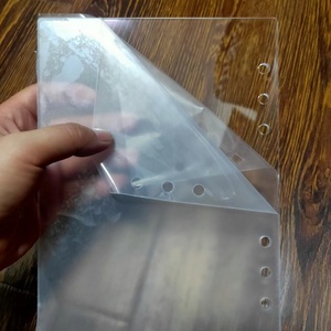 Diy anillo suelto hoja de acrílico transparente cubierta tablero A5 tamaño hojas en blanco tamaño perforado 6 anillas carpeta A5 acrílico cuaderno en blanco - Product Image 3