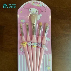 Trung Quốc thị trường trực tuyến công cụ trang điểm cô gái Bộ quà tặng <span class=keywords><strong>5</strong></span> pcs phim hoạt hình nhân vật Anime kuromi <span class=keywords><strong>Make</strong></span> <span class=keywords><strong>up</strong></span> trang điểm Brushes <span class=keywords><strong>Set</strong></span> với hộp - Product Image 4