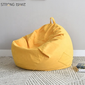 Vente en gros bon marché canapé simple Tatami paresseux chaise de salon en tissu pouf canapé paresseux avec remplissage - Product Image 5