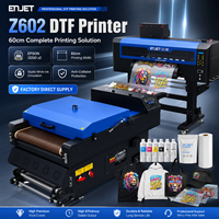 공장 직영 안정적인 ENJET Z602 DTF 프린터 60cm 인쇄 폭 Epson I3200x2 헤드 PET 필름 티셔츠 프린팅 솔루션