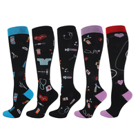 Chaussettes de compression CMAX personnalisées de haute qualité 15-20 mmHg, hauteur genou, pour infirmières, 200N 20-30 mmHg, pour hommes et femmes, vente en gros en stock