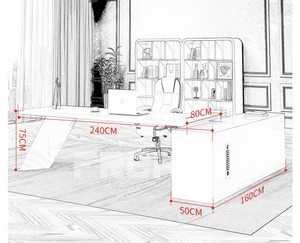 Table de <span class=keywords><strong>bureau</strong></span> de secrétaire moderne <span class=keywords><strong>en</strong></span> forme de L, <span class=keywords><strong>en</strong></span> <span class=keywords><strong>bois</strong></span>, personnalisé, <span class=keywords><strong>bureau</strong></span> d'ordinateur - Product Image 6