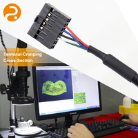 Cable de Conexión USB 3.0 Tipo B Personalizado, Paso de 2.54mm, Conductor de Aluminio, Aislamiento de PVC, 500mm de Longitud, con Tornillos de Bloqueo