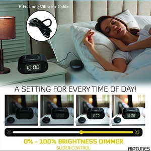 2023 Mới Nhất Tốt Nhất Người Bán Điếc Rung LED Kỹ Thuật Số Bảng Đồng Hồ Báo Thức Với Rung Giường Shaker Cho Tà Tà Tà Và Điếc - Product Image 3