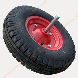 Roue en caoutchouc pneumatique robuste de 16 pouces <span class=keywords><strong>4.00</strong></span>-<span class=keywords><strong>8</strong></span> pneu de roue de pneu de brouette pour chariot de camion à main industriel - Product Image 5