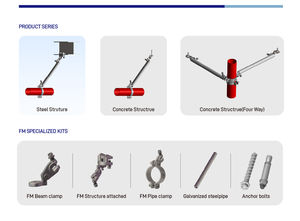 Système <span class=keywords><strong>de</strong></span> contreventement sismique inté<span class=keywords><strong>gré</strong></span> en acier au carbone réglable approuvé FM pour les conduites <span class=keywords><strong>de</strong></span> sprinklers incendie - Product Image 4