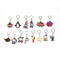 Porte-clés personnalisé en PVC souple, gaufré 2D/3D, en caoutchouc, avec logo abstrait, breloque de sac, cadeau promotionnel, souvenir, vente en gros