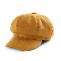 Casquette Gavroche Personnalisée à Carreaux avec Logo, Chapeau de Boulanger Vintage pour Femme en Polyester/Coton, Réglable, 8 Panneaux Octogonaux, Idéale pour les Fêtes