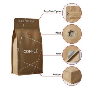 Bolsas Café Personalizadas 200g 500g 1kg Mylar Aluminio Stand Up Zip Bolsas Para Empaque De Cafe Compostables - Product Image 6