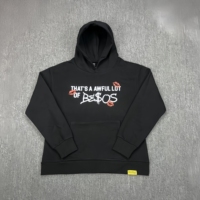 Sweat à capuche oversize pour homme en coton 100% lourd, imprimé et brodé, style streetwear d'hiver