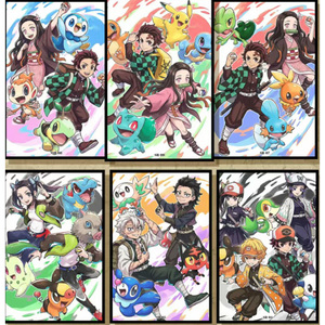 GP POKE & Demon Slayered Rare Custom Anime Elf Baby Carte Birthday Decoration Gift Wholesale Board Game Pokemoned Card Slipper - Product Image 5