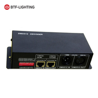 Meilleure qualité DC12-24V 4 CMOS vidange-ouvert sortie anode commune décodeur de bande de rvb led contrôleur dmx