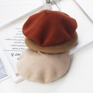 2024 personnalisé coloré femmes hommes broderie berrete brodé bérets femme 100% laine boina chapeau casquettes béret de haute qualité en gros - Product Image 4
